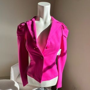 Amanda Uprichard Angelique Blazer in Hot Pink XS NWT